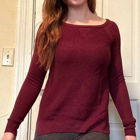 American Eagle Outfitters Dark Cherry Red Sweater XS - Picture 2 of 12